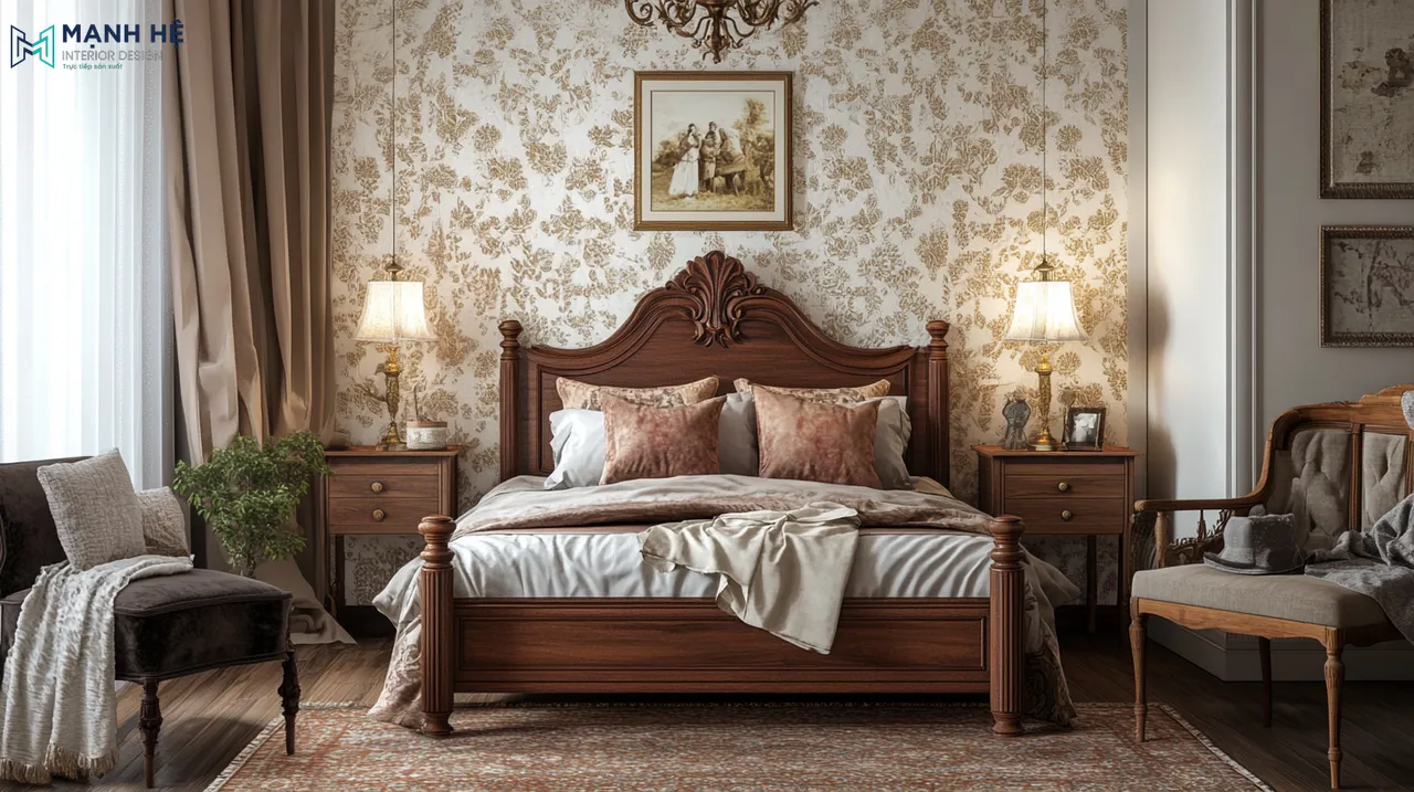 Thiết kế phòng ngủ Vintage thanh lịch với nét đẹp hoài cổ cuốn hút