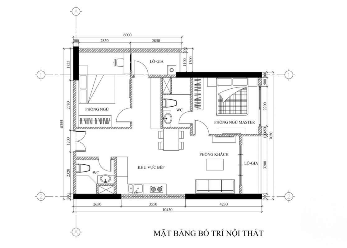 Bản vẽ căn hộ 2 phòng ngủ - 85m (2)