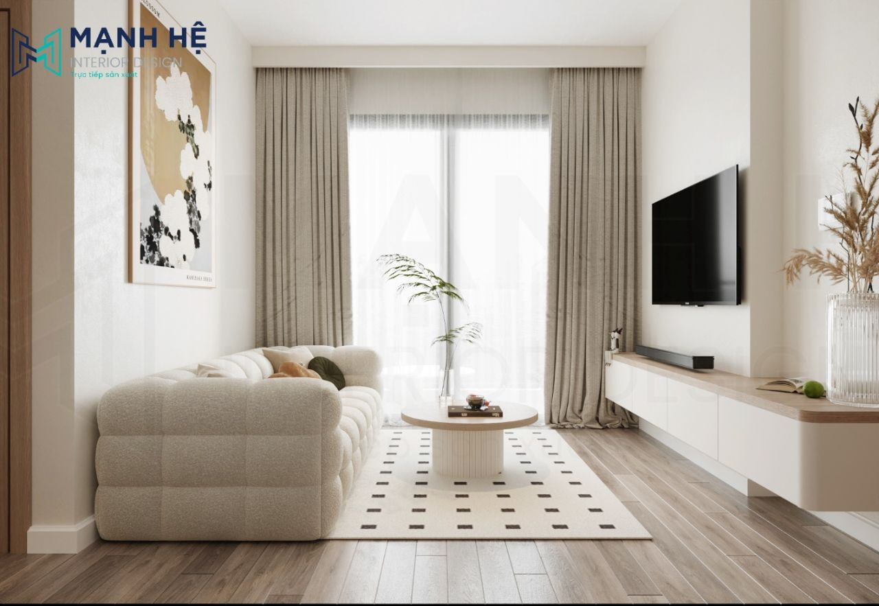 Gam màu trắng nền nã, nhã nhặn đem lại sự tinh tế cho phòng khách đẹp đơn giản