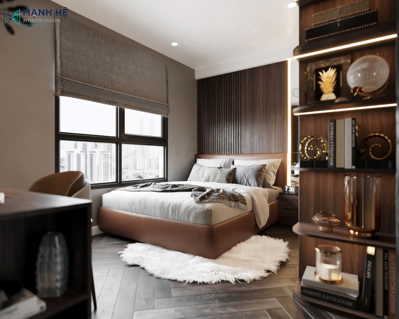 Tận dụng nguồn ánh sáng tự nhiên hợp lí sẽ giúp phòng ngủ nhỏ 10m2 của vợ chồng thoáng đãng hơn hẳn