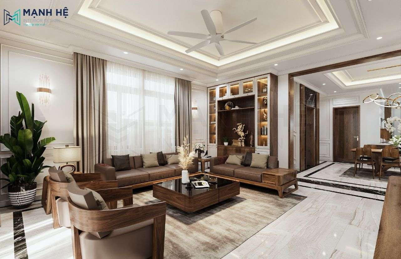 Trang trí phòng khách nhà cấp 4 đẹp ấn tượng - tiện nghi 
