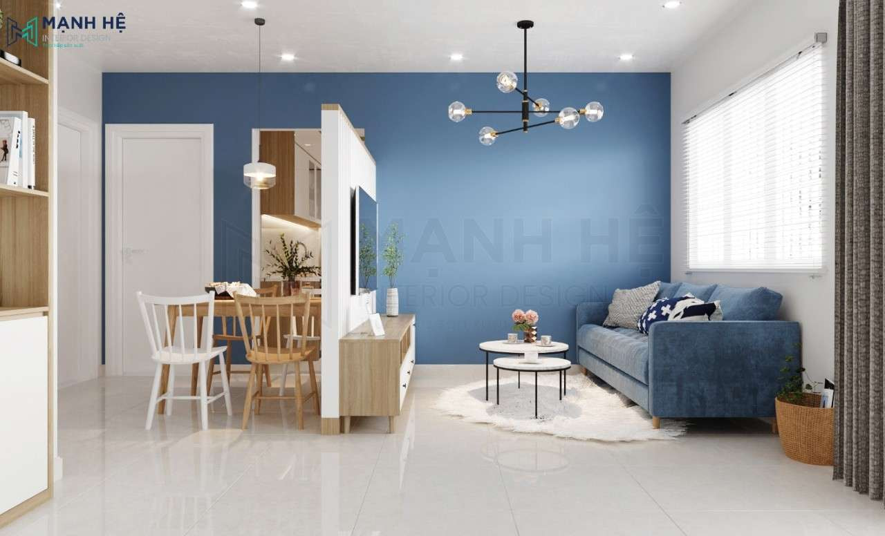 Trang trí phòng khách nhà cấp 4 với màu sơn sáng - nhẹ 