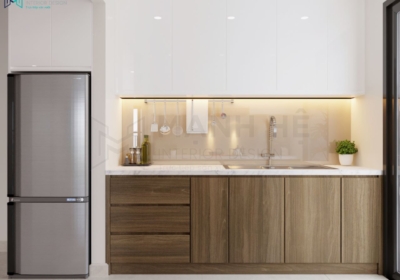 Tủ bếp gỗ công nghiệp TBM09
