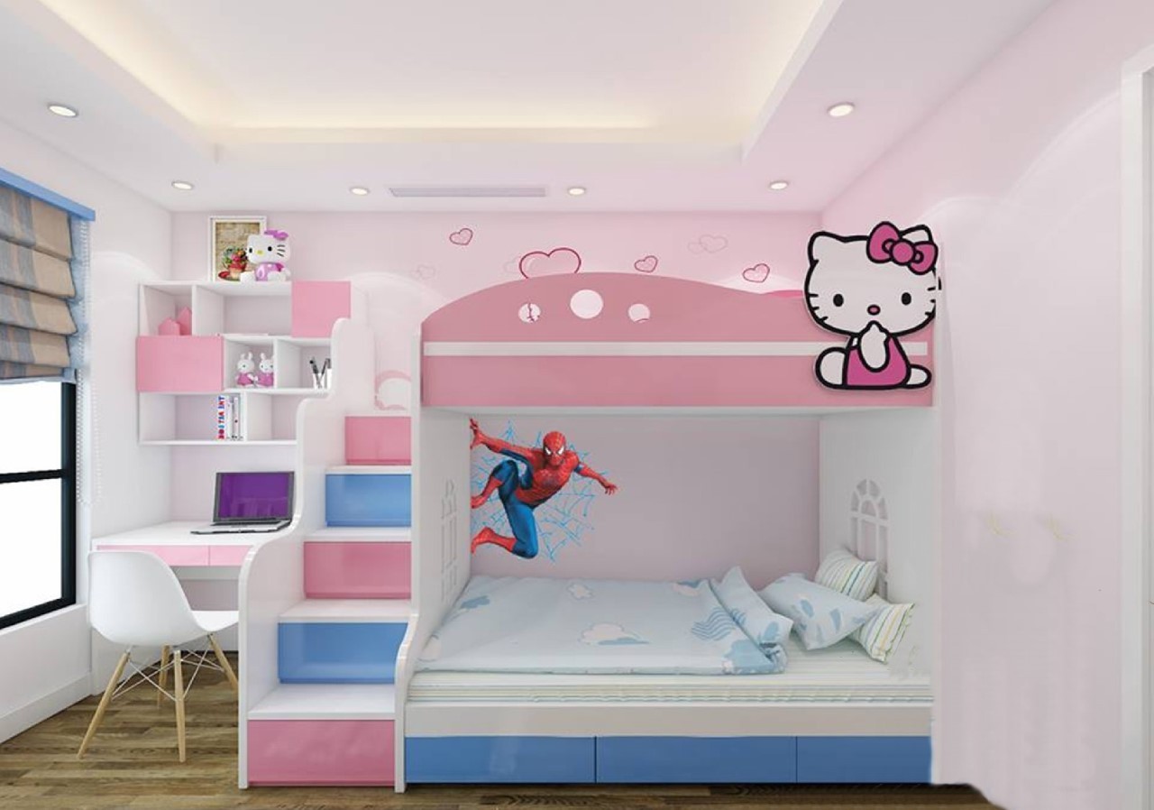 Top 20+ mẫu giường hello kitty xinh xắn, dễ thương nhất dành phòng ngủ bé gái
