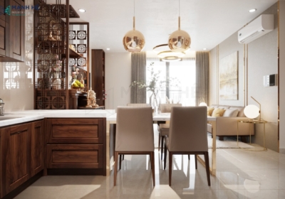 Tủ bếp gỗ Tự Nhiên TBXD08