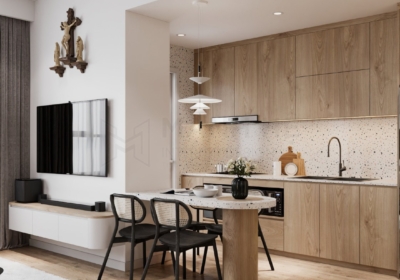 Kiểu dáng nội thất đơn giản, ưu tiên các đường uốn cong để mang đến vẻ đẹp mềm mại, nhẹ nhàng cho nội thất nhà nhỏ