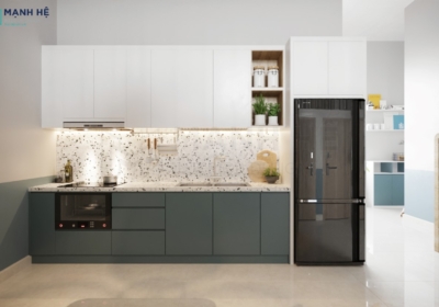 Tủ bếp gỗ công nghiệp TBM44