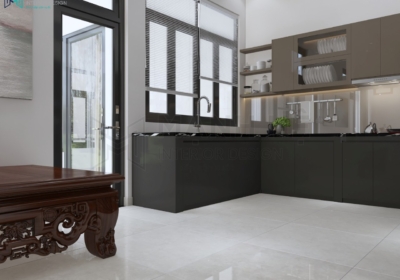 Tủ bếp chữ U laminate TBM52