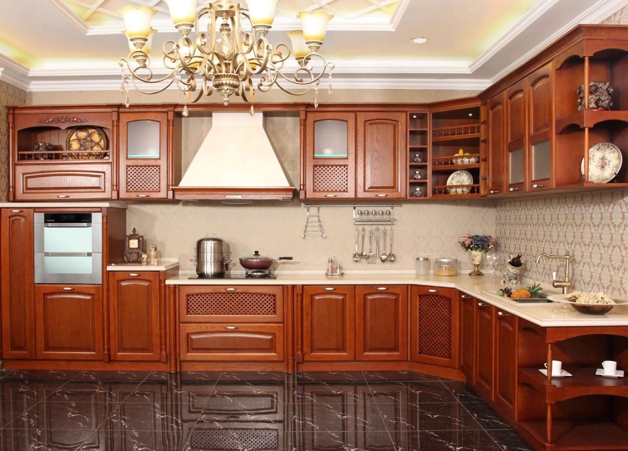 Tuyển chọn những mẫu tủ bếp gỗ gõ đỏ đẹp sang trọng - nâng tầm không gian