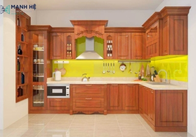 Tủ bếp gỗ tự nhiên TBXD40