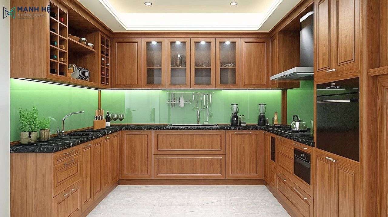 Tủ bếp gỗ Xoan Đào TBXD21