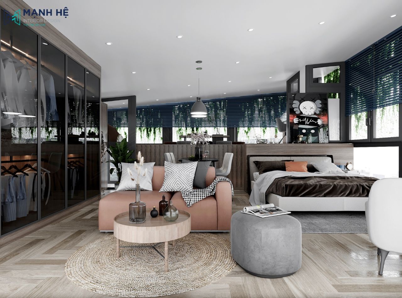 thiet-ke-noi-that-can-ho-studio-1 Nội thất nhà phố tầng áp mái - anh Lộc - Quận 1