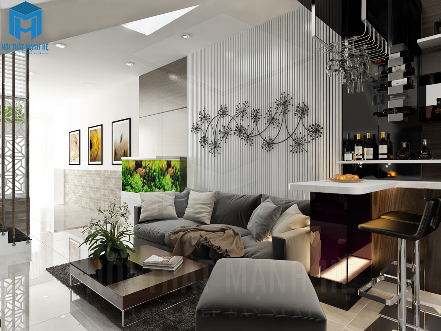 Nội Thất Nhà Phố Quận 7 - Chị Lan - 3 Tầng