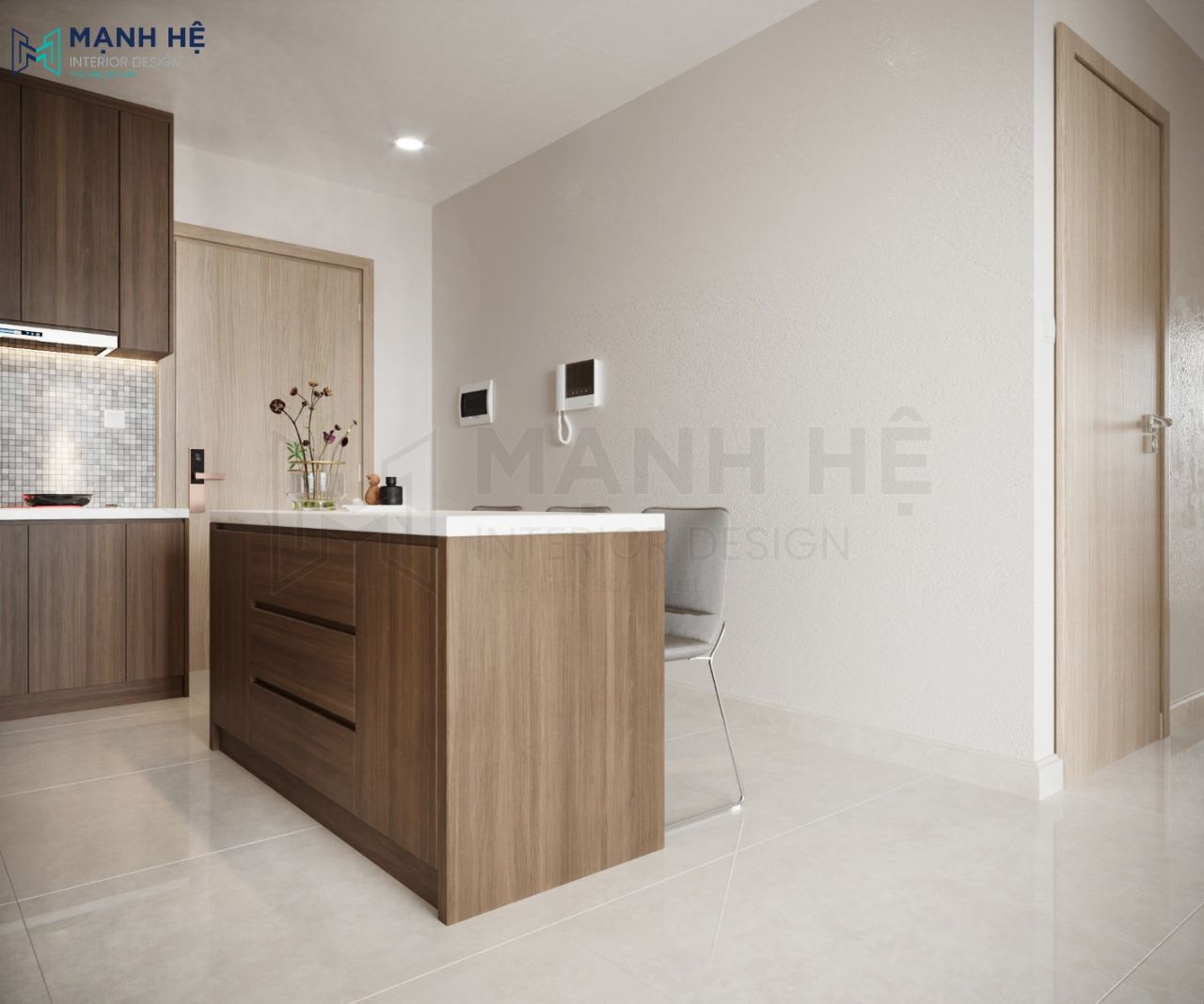 Thiet Ke Noi That Tu Bep 6 Tủ bếp gỗ công nghiệp TBXD45