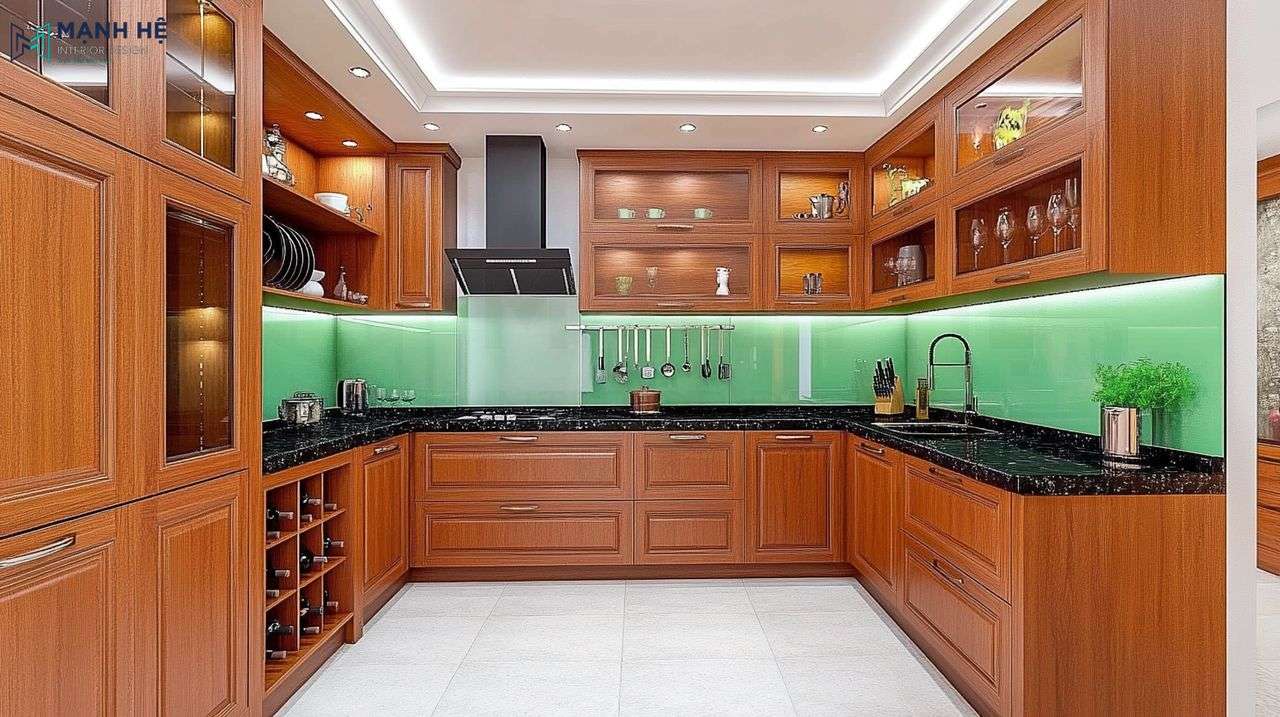 Tủ bếp gỗ tự nhiên TBXD15