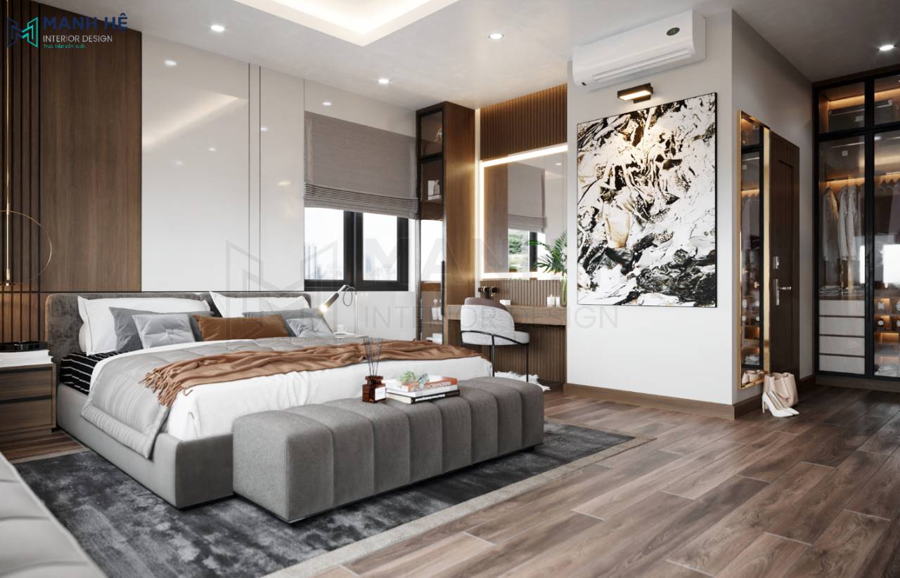 63 Bo Tri Ghe Bench Chan Giuong Phong Ngu Master Noi That Manh He Bộ phòng ngủ hiện đại PN049