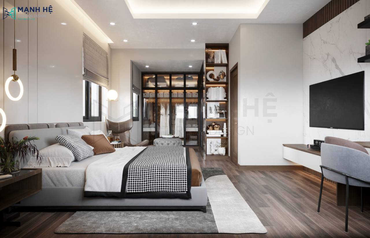 71 He Tu Quan Ao Chu L Ket Hop Ke Trang Tri Noi That Manh He 1 Bộ phòng ngủ hiện đại PN056