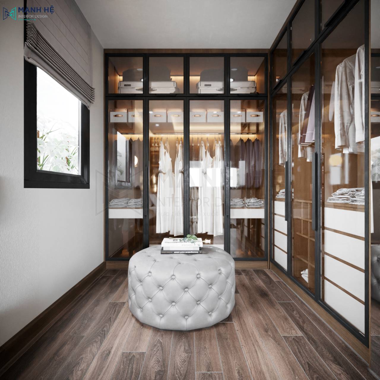 75 Tu Quan Ao Cua Kinh Mo Noi That Manh He 1 Bộ phòng ngủ hiện đại PN056