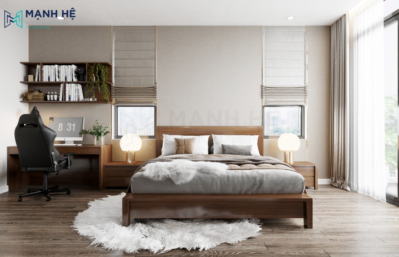 81 Thiet Ke Phong Ngu Tang 2 3 Bộ phòng ngủ hiện đại PN001