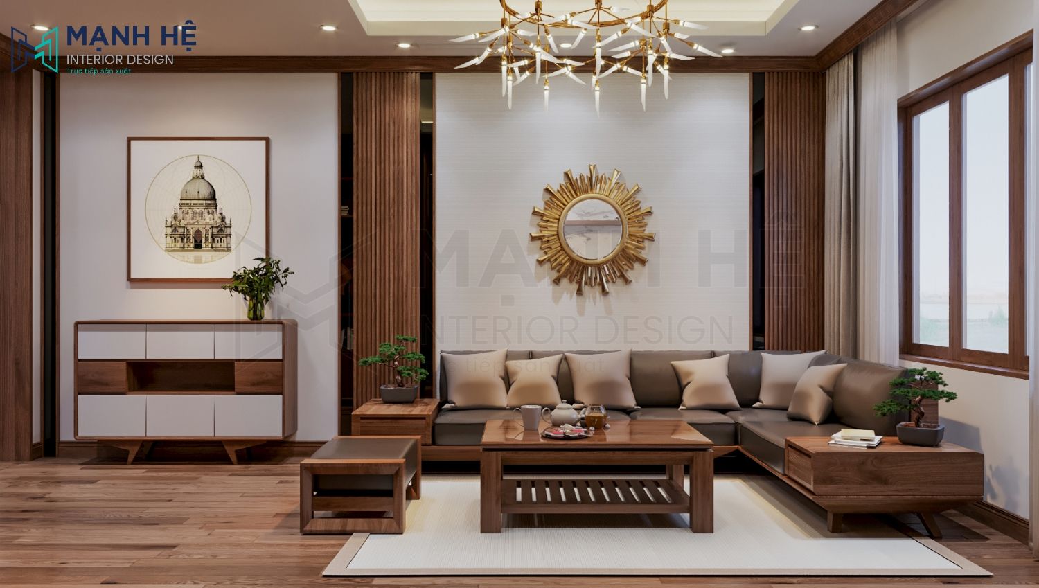 Bo Ghe Sofa Dep Noi That Manh He Hệ thống tủ bếp hình chữ L khá sang trọng