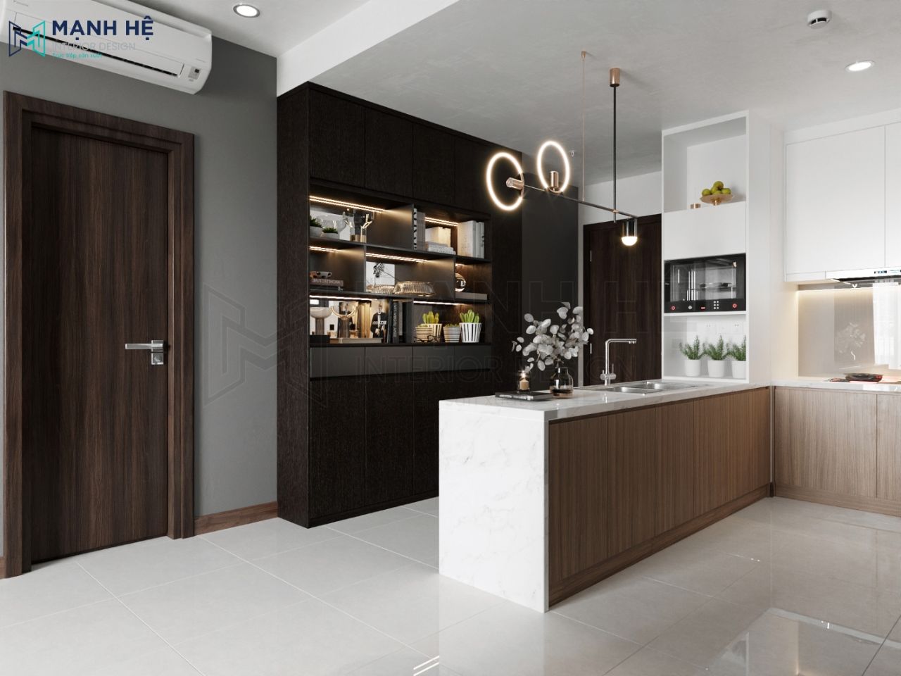 Nội thất phòng bếp gỗ công nghiệp bền và đẹp