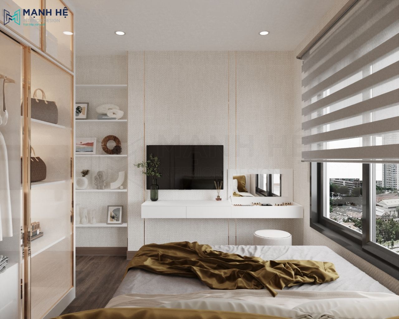 Kệ tivi gỗ công nghiệp treo tường