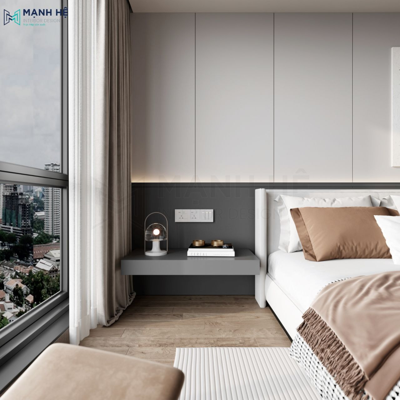Thiet Ke Noi That Phong Ngu 01 5 3 Bộ phòng ngủ 25m2 PN0110