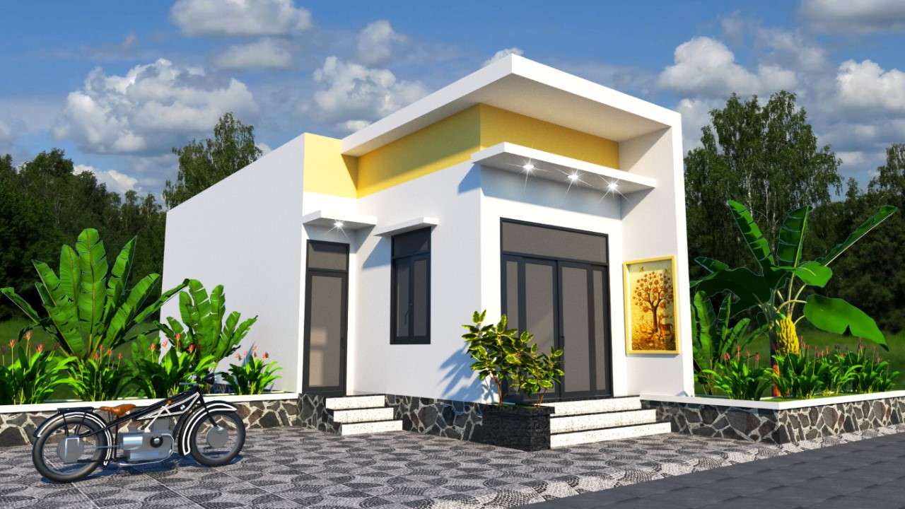 Mẫu 4: Nhà cấp 4 nông thôn đơn giản với ngân sách đầu tư là 200 triệu