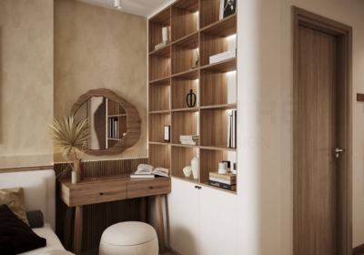 Hệ tủ sách trang trí âm tường độc đáo, đẹp mắt