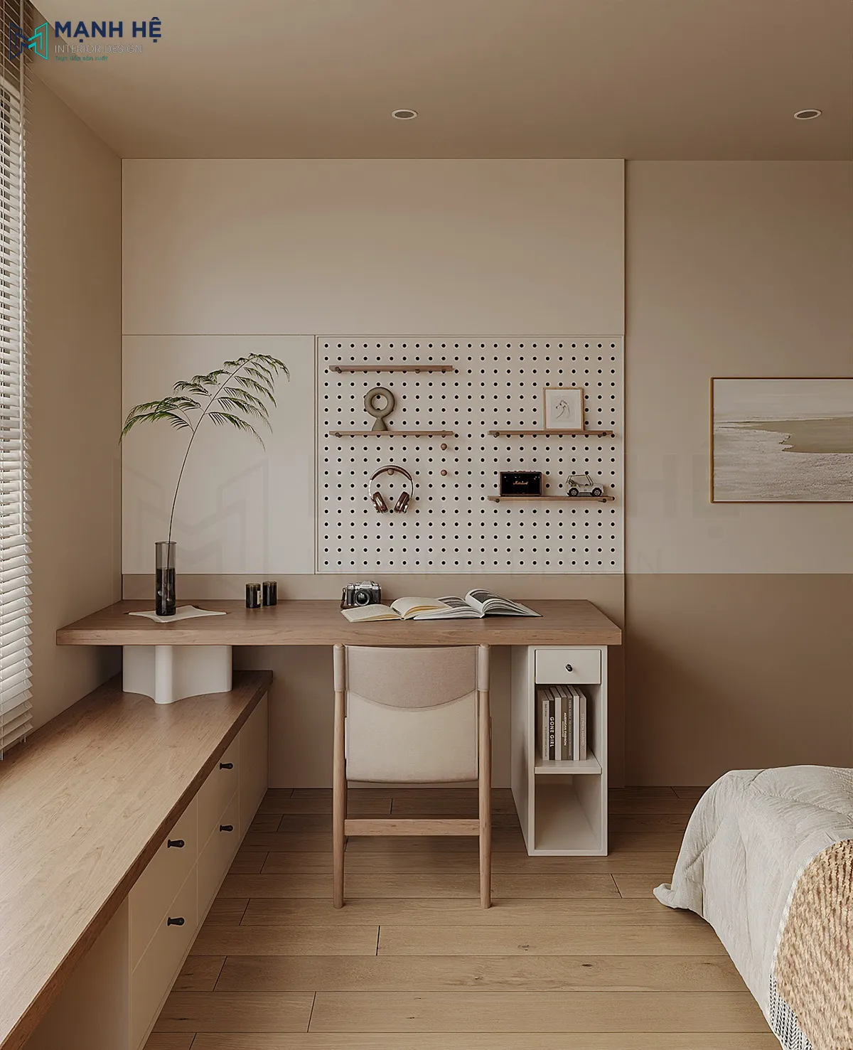 Thiết kế nội thất phong cách Japandi tối giản nhưng đem lại sự hiện đại và tiện lợi theo phong cách Bắc Âu