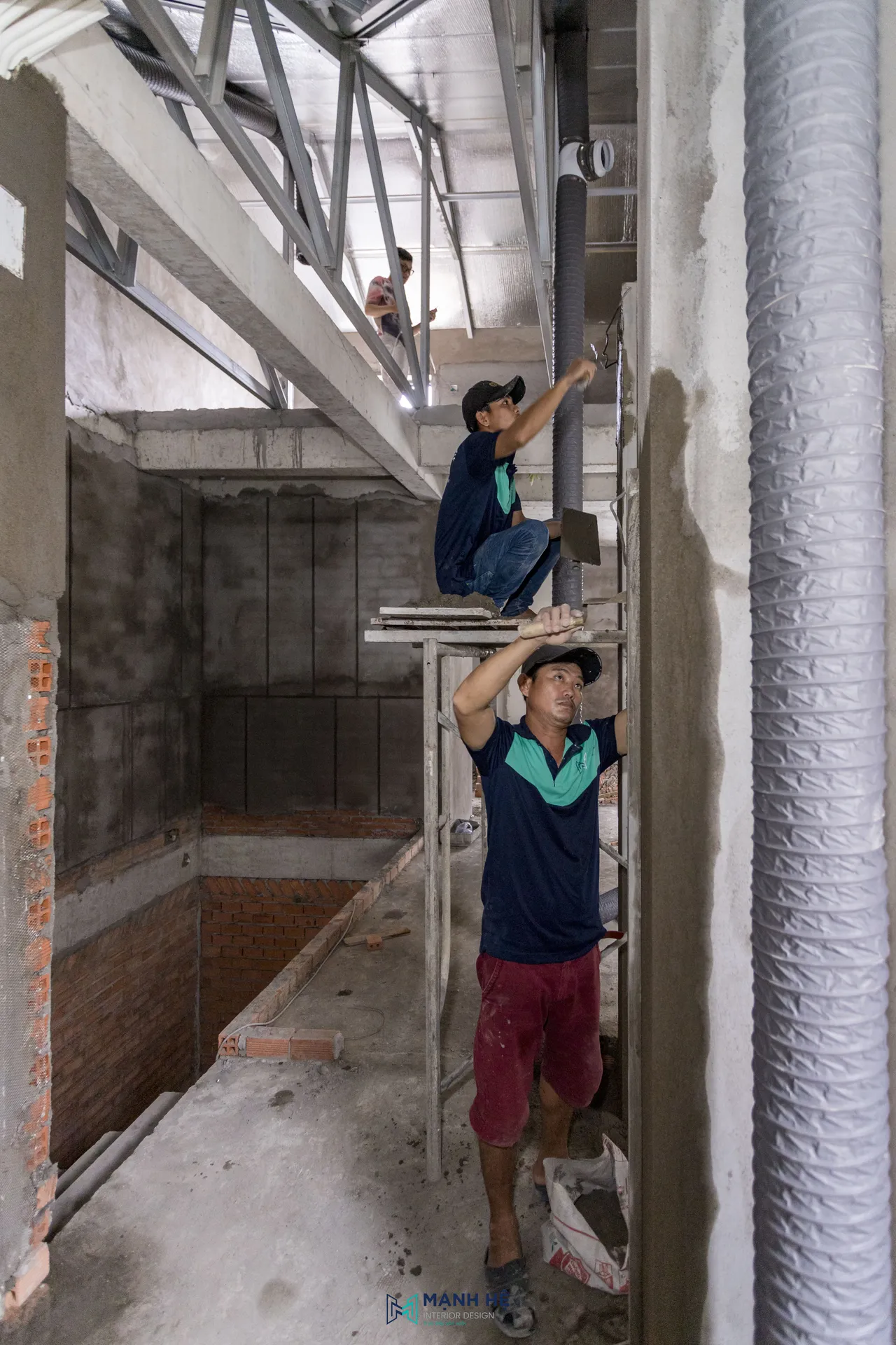 Thi công phần thô trước khi hoàn thiện nội thất