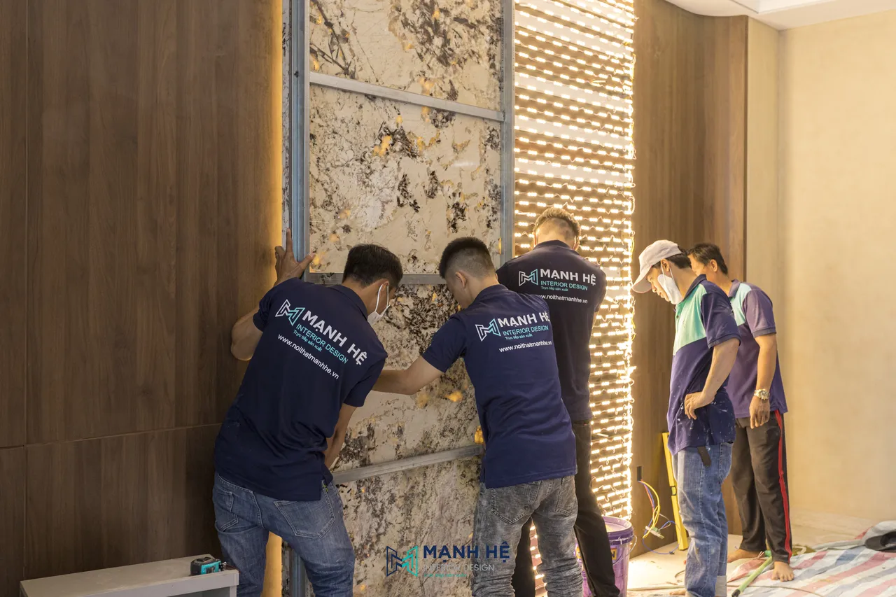 Thi công lắp đặt nội thất tại nhà khách hàng