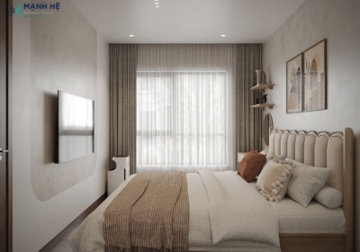 Cửa sổ lớn và đèn LED âm trần tinh tế giúp tối ưu ánh sáng cho cả không gian