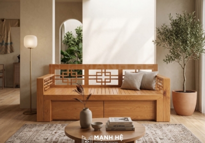 Ghế sofa giường gỗ gấp SE02 chất liệu gỗ tự nhiên bền đẹp